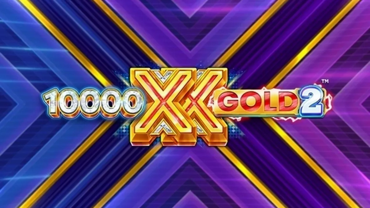 Interface do slot 10,000 X Gold 2 com símbolos de ouro e multiplicadores